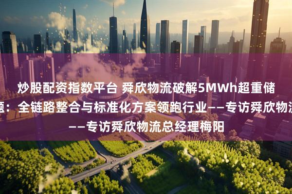 炒股配资指数平台 舜欣物流破解5MWh超重储能柜出口难题：全链路整合与标准化方案领跑行业——专访舜欣物流总经理梅阳