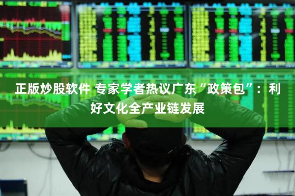 正版炒股软件 专家学者热议广东“政策包”：利好文化全产业链发展